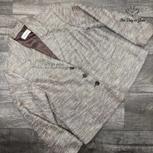 Alfred Dunner Textured 3 Button Blazer Jacket Size 12